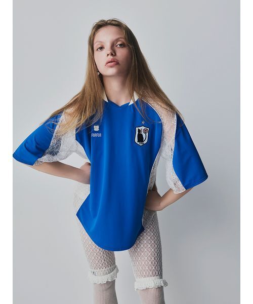 FURFUR(ファーファー)の「ユニフォームムードレースTシャツ(Tシャツ/カットソー・レディース・ブラック/ピンク・F)」の7枚目の写真