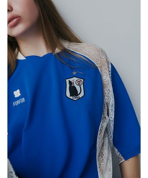 FURFUR(ファーファー)の「ユニフォームムードレースTシャツ(Tシャツ/カットソー・レディース・ブラック/ピンク・F)」の9枚目の写真