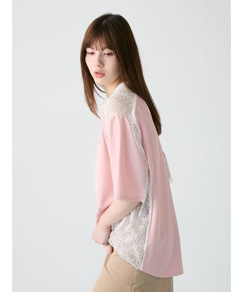 FURFUR(ファーファー)の「ユニフォームムードレースTシャツ(Tシャツ/カットソー・レディース・ブラック/ピンク・F)」の12枚目の写真