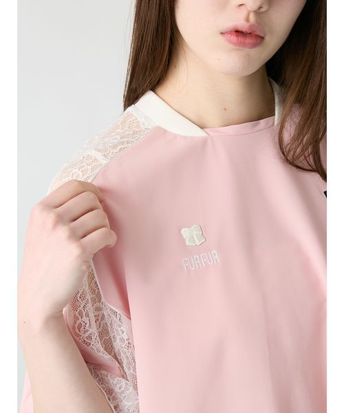 FURFUR(ファーファー)の「ユニフォームムードレースTシャツ(Tシャツ/カットソー・レディース・ブラック/ピンク・F)」の14枚目の写真