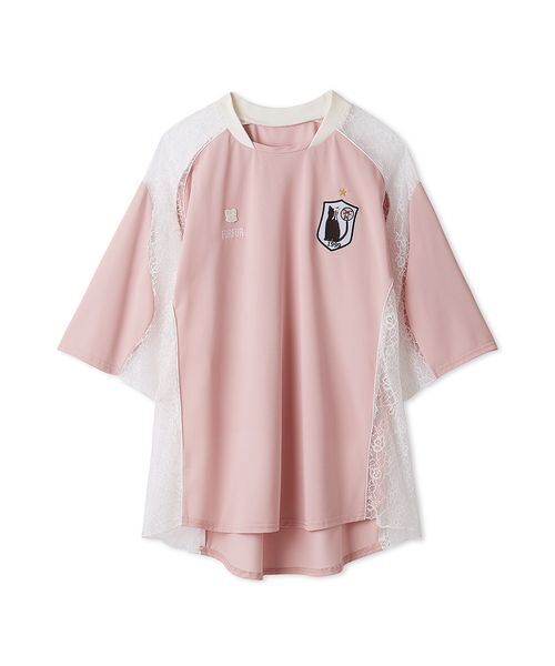 FURFUR(ファーファー)の「ユニフォームムードレースTシャツ(Tシャツ/カットソー・レディース・ブラック/ピンク・F)」の4枚目の写真