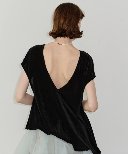 LA BELLE ETUDE（ラベルエチュード）の「2wayシアーベロアアシンメトリーTOPS（Tシャツ/カットソー・レディース・ブラウン/ブラック・FREE）」の19枚目の写真