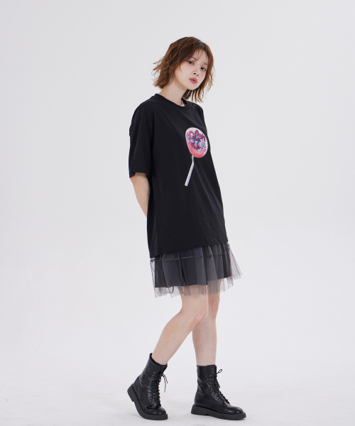 DYSFUNCT（ディスファンクト）の「BROKEN BEAR GACHA CANDY T-SHIRT(BLACK)（Tシャツ/カットソー・レディース・その他・MEDIUM/LARGE/SMALL）」の2枚目の写真