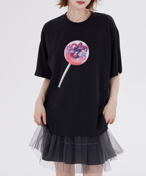 DYSFUNCT（ディスファンクト）の「BROKEN BEAR GACHA CANDY T-SHIRT(BLACK)（Tシャツ/カットソー・レディース・その他・MEDIUM/LARGE/SMALL）」の3枚目の写真