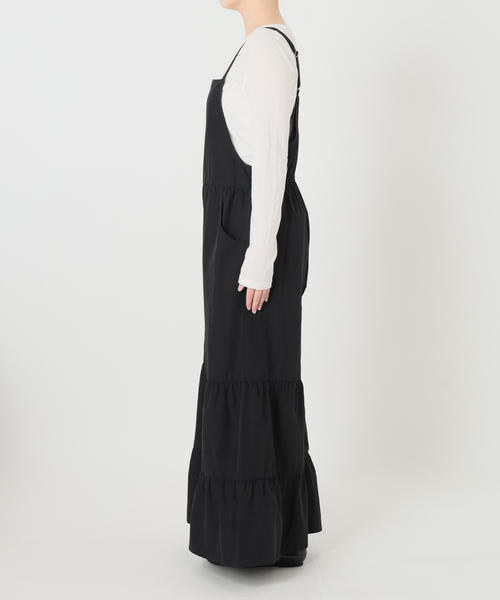 IENA（イエナ）の「《/手洗い可》ティアードサロペット（サロペット/オーバーオール・レディース・ブラック・38/36）」の10枚目の写真