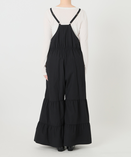 IENA（イエナ）の「《/手洗い可》ティアードサロペット（サロペット/オーバーオール・レディース・ブラック・38/36）」の11枚目の写真