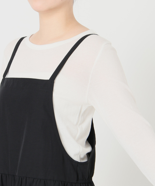 IENA（イエナ）の「《/手洗い可》ティアードサロペット（サロペット/オーバーオール・レディース・ブラック・38/36）」の13枚目の写真
