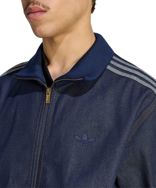 adidas(アディダス)の「adidas ADICOLOR RAW DENIM FIREBIRD TRACK TOP / アディダス アディカラー ロウ デニム ファイヤーバード トラックトップ(デニムジャケット・メンズ・ダークインディゴブルー・S/M/L/XL/XXL/3XL)」の3枚目の写真