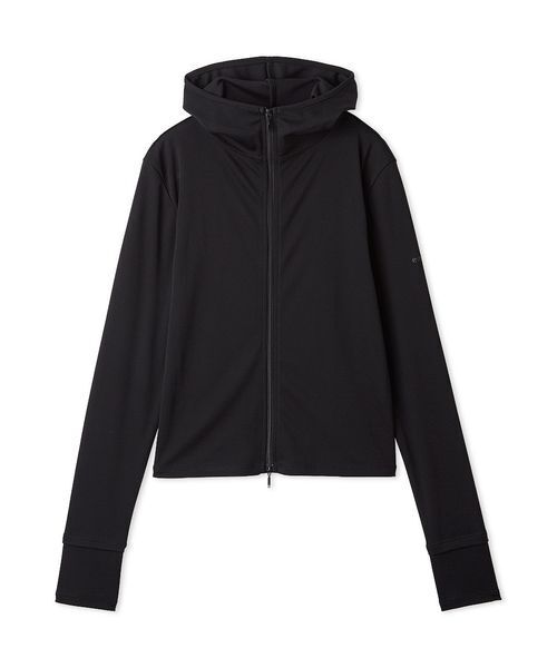 emmi(エミ)の「【LUMISHADE】ダブルジップコンパクトフーディー(スウェット・レディース・ブラック/イエロー・F)」の11枚目の写真