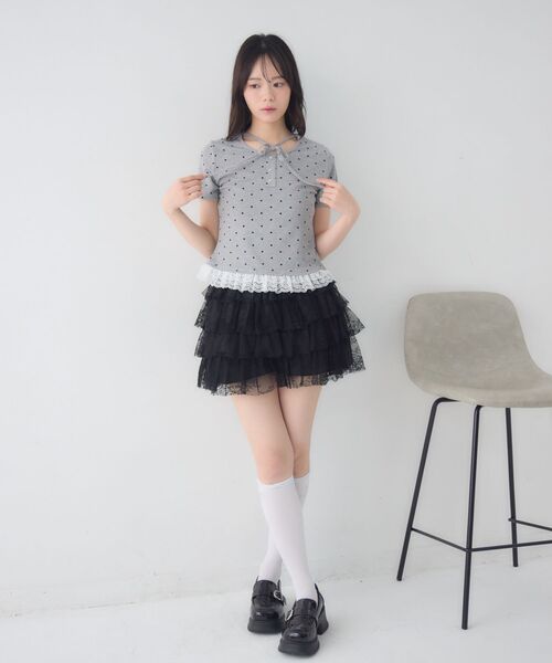 ems excite（エムズエキサイト）の「レース付ホルターショートCT（Tシャツ/カットソー・レディース・グレー系その他/ホワイト系その他/ピンク・FREE）」の19枚目の写真