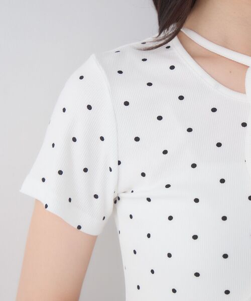 ems excite（エムズエキサイト）の「レース付ホルターショートCT（Tシャツ/カットソー・レディース・グレー系その他/ホワイト系その他/ピンク・FREE）」の21枚目の写真