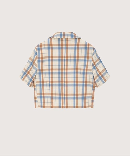 LA POMME petit(ラポミ・プチ)の「Vintage Tartan Blazer Skirt Set Up(セットアップ・レディース・ベージュ・SMALL/MEDIUM)」の4枚目の写真