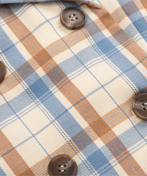 LA POMME petit(ラポミ・プチ)の「Vintage Tartan Blazer Skirt Set Up(セットアップ・レディース・ベージュ・SMALL/MEDIUM)」の9枚目の写真