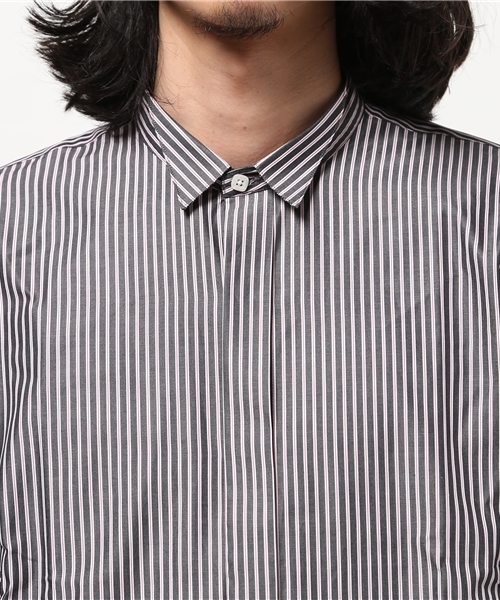 Lui's（ルイス）の「4×4MAN(フォーバイ･フォーマン) ちび衿シャツ（シャツ/ブラウス・メンズ・ホワイト/ネイビー/レッド・MEDIUM/SMALL）」の6枚目の写真