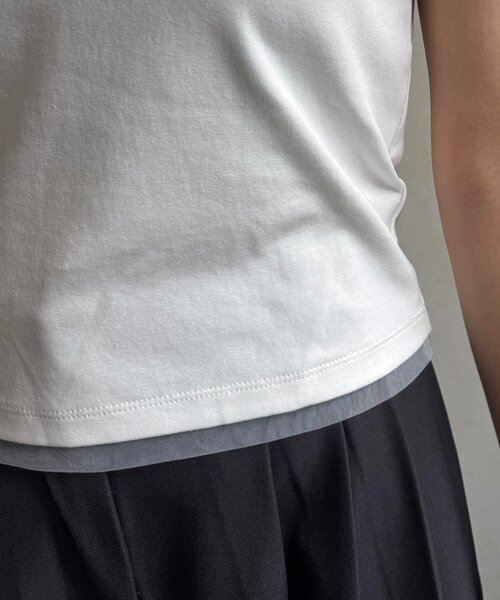 Thevon（ゼボン）の「ヘンリーネックチャーム付きコンパクトTシャツ（Tシャツ/カットソー・レディース・グレー/ブラック/オフホワイト・S/M）」の20枚目の写真