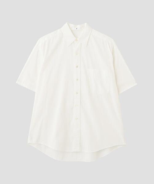 nowos コンチョ　コットンシャツ　ブラウス　Cotton Shirt Y / ORGANIC COTTON WASHER SATIN SHORT SLEEVE SHIRT（シャツ