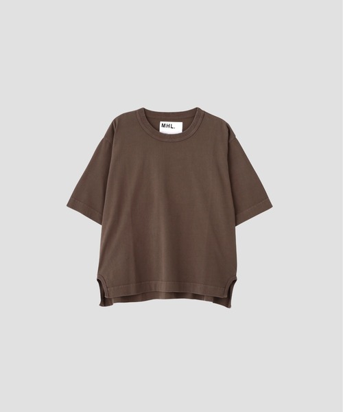 MHL.(エムエイチエル)の「FADED ROUGH COTTON JERSEY(Tシャツ/カットソー・レディース・ライトブラウン/セージグリーン・2)」の7枚目の写真