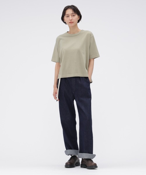 MHL.(エムエイチエル)の「FADED ROUGH COTTON JERSEY(Tシャツ/カットソー・レディース・ライトブラウン/セージグリーン・2)」の8枚目の写真