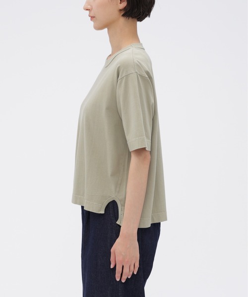 MHL.(エムエイチエル)の「FADED ROUGH COTTON JERSEY(Tシャツ/カットソー・レディース・ライトブラウン/セージグリーン・2)」の9枚目の写真