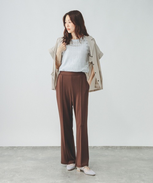 GLOBAL WORK(グローバルワーク)の「シャーリングレース半袖プルオーバー/901404(Tシャツ/カットソー・レディース・オフホワイト/ブラック/ライトブルー・MEDIUM/LARGE)」の14枚目の写真