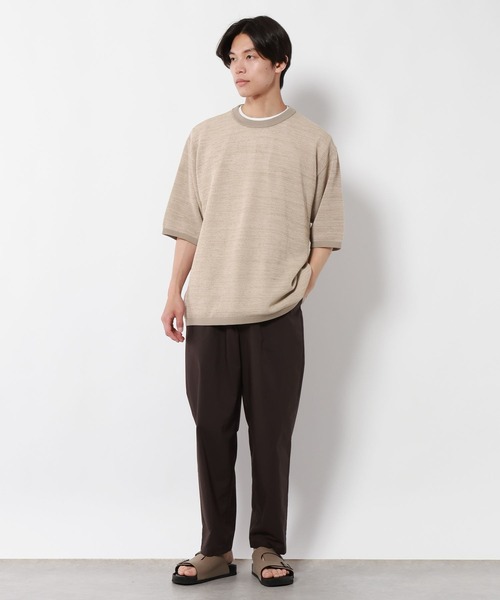 GLOBAL WORK（グローバルワーク）の「トクトク2SETメッシュニット×フレンチスリーブ/1023229（ニット/セーター・メンズ・ライトブルー/ダークブルー/ベージュ/ライトグリーン・LARGE/SMALL/MEDIUM/X-LARGE）」の6枚目の写真