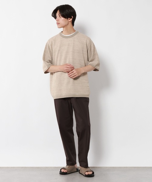 GLOBAL WORK（グローバルワーク）の「トクトク2SETメッシュニット×フレンチスリーブ/1023229（ニット/セーター・メンズ・ライトブルー/ダークブルー/ベージュ/ライトグリーン・LARGE/SMALL/MEDIUM/X-LARGE）」の8枚目の写真