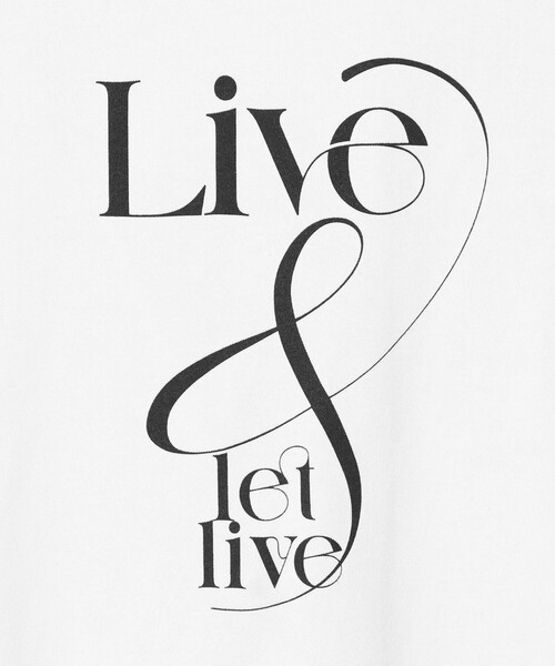 ESPOIR（エスポワール）の「＜ESPOIR＞LIVE & LET LIVE Tシャツ（Tシャツ/カットソー・メンズ・ホワイト・XL/L/M）」の2枚目の写真