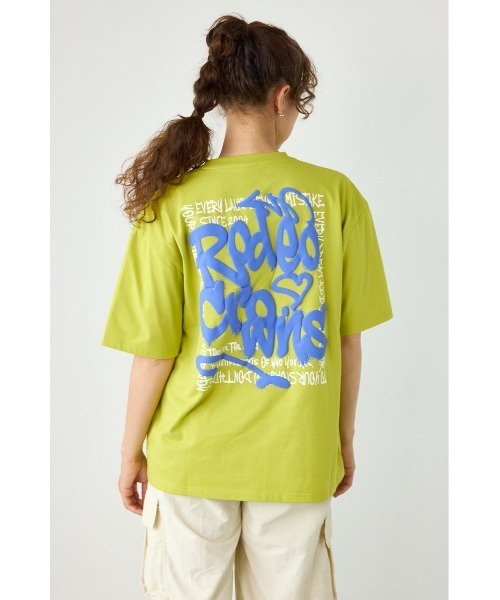 RODEO CROWNS WIDE BOWL(ロデオクラウンズワイドボウル)の「Cool Graffiti Logo Tシャツ(Tシャツ/カットソー・レディース・オフホワイト/ライム/ライトピンク/ブラック・FREE)」の3枚目の写真