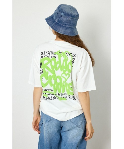 RODEO CROWNS WIDE BOWL(ロデオクラウンズワイドボウル)の「Cool Graffiti Logo Tシャツ(Tシャツ/カットソー・レディース・オフホワイト/ライム/ライトピンク/ブラック・FREE)」の5枚目の写真