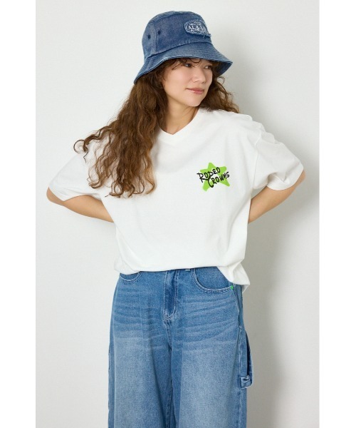 RODEO CROWNS WIDE BOWL(ロデオクラウンズワイドボウル)の「Cool Graffiti Logo Tシャツ(Tシャツ/カットソー・レディース・オフホワイト/ライム/ライトピンク/ブラック・FREE)」の7枚目の写真