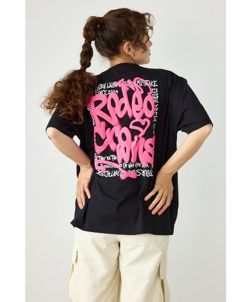 RODEO CROWNS WIDE BOWL(ロデオクラウンズワイドボウル)の「Cool Graffiti Logo Tシャツ(Tシャツ/カットソー・レディース・オフホワイト/ライム/ライトピンク/ブラック・FREE)」の19枚目の写真