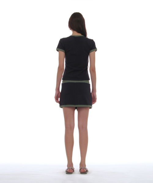 PARTIMENTO WOMEN（パルティメントウィメン）の「PWC リンガーショートスリーブTシャツ_ネイビー（Tシャツ/カットソー・レディース・その他・SMALL/MEDIUM/LARGE）」の4枚目の写真
