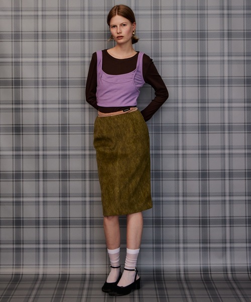 MAISON SPECIAL(メゾンスペシャル)の「Layered Sheer Top/レイヤードシアーTOP(Tシャツ/カットソー・レディース・ブラウン/ホワイト/ブラック/ライム・FREE)」の10枚目の写真