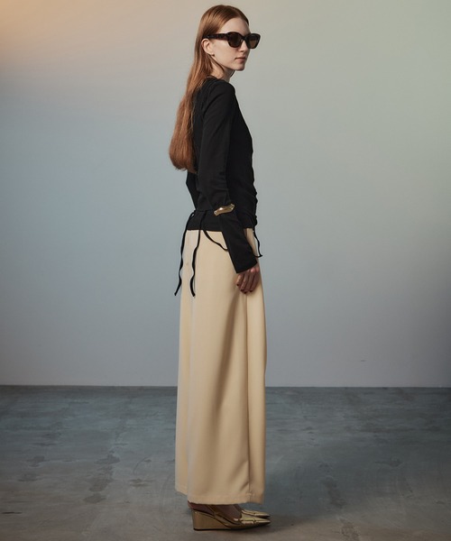MAISON SPECIAL(メゾンスペシャル)の「Layered Sheer Top/レイヤードシアーTOP(Tシャツ/カットソー・レディース・ブラウン/ホワイト/ブラック/ライム・FREE)」の17枚目の写真