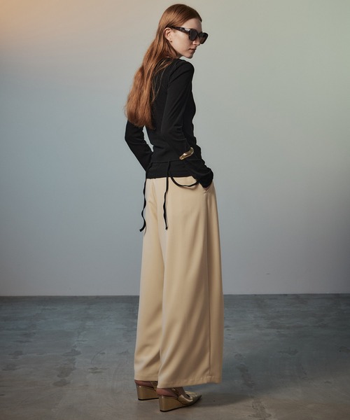 MAISON SPECIAL(メゾンスペシャル)の「Layered Sheer Top/レイヤードシアーTOP(Tシャツ/カットソー・レディース・ブラウン/ホワイト/ブラック/ライム・FREE)」の18枚目の写真