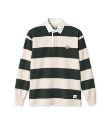 CLASSIC STRIPED RUGBY T-SHIRT (GREEN)