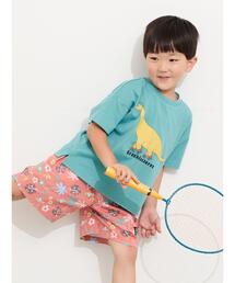 Samansa Mos2 Lagom（サマンサモスモスラーゴム）の「【吸水速乾】恐竜プリントTシャツ（Tシャツ/カットソー）」