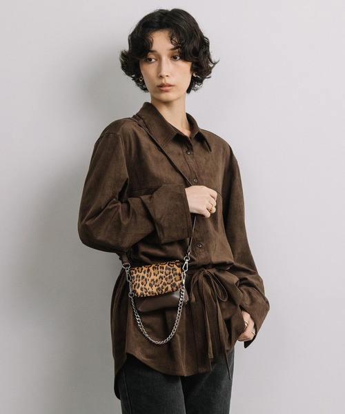 Beau're(ヴュレ)の「BEAURE ハラココンビ ミニショルダーバッグ(ショルダーバッグ・レディース・シルバー/ブラウン/ブラック/アイボリー/アニマル・FREE)」の2枚目の写真