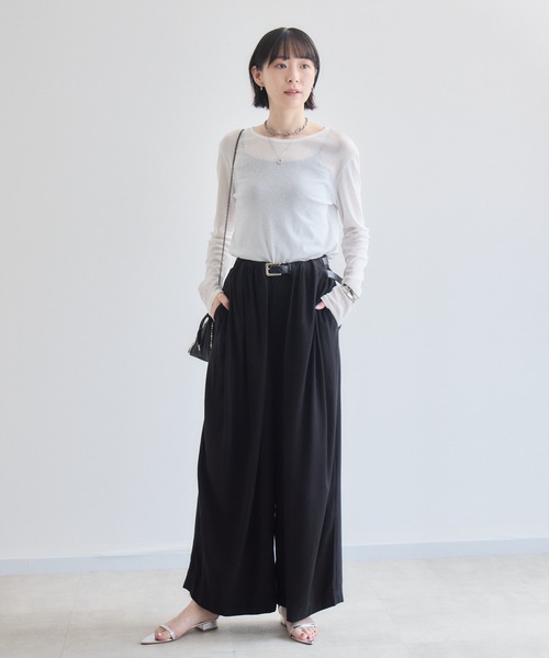 Paradise Picnic(パラダイスピクニック)の「blanco デザインループワイドパンツ(その他パンツ・レディース・ベージュ/ブラック/カーキ・FREE)」の18枚目の写真