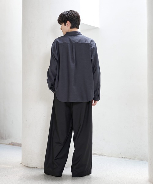 ASTRONOMY(アストロノミー)の「【防しわ】Wool Blend Relaxed-Fit Skipper Shirt(シャツ/ブラウス・メンズ・チャコール/ブラック/ブラウン/ネイビー・XL/L/S/M)」の19枚目の写真
