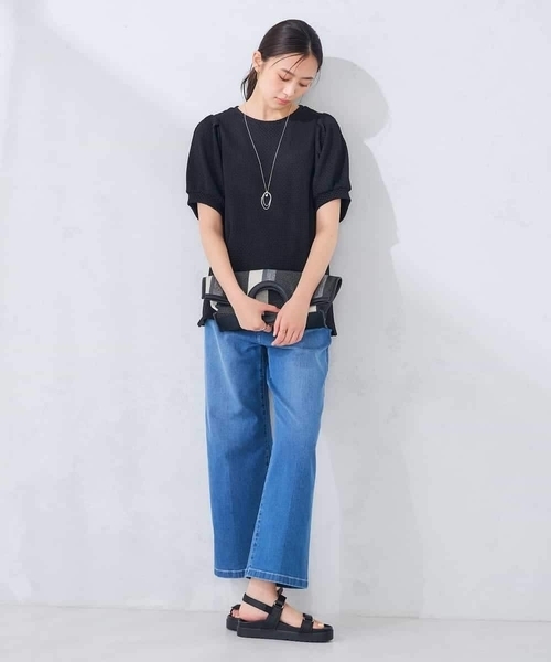 a.v.v(アーヴェヴェ)の「ポコポコトップス(Tシャツ/カットソー・レディース・ホワイト/ブラック・40/36/38)」の16枚目の写真
