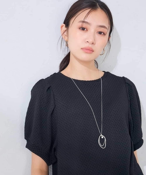 a.v.v(アーヴェヴェ)の「ポコポコトップス(Tシャツ/カットソー・レディース・ホワイト/ブラック・40/36/38)」の19枚目の写真