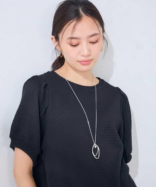 a.v.v(アーヴェヴェ)の「ポコポコトップス(Tシャツ/カットソー・レディース・ホワイト/ブラック・40/36/38)」の21枚目の写真