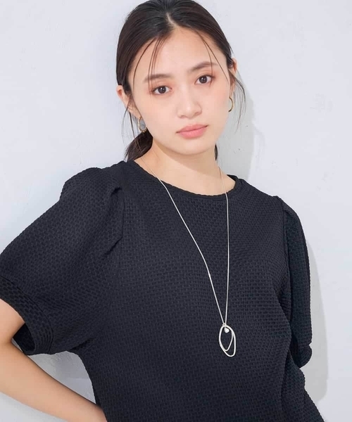 a.v.v(アーヴェヴェ)の「ポコポコトップス(Tシャツ/カットソー・レディース・ホワイト/ブラック・40/36/38)」の22枚目の写真