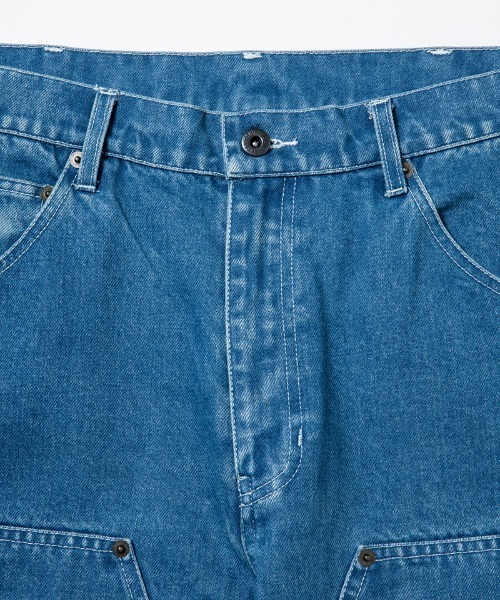 430(フォーサーティ)の「mp15285-DKB DENIM PANTS H-WASH デニムパンツ(26-155)(デニムパンツ・メンズ・インディゴブルー・1/2/3/0)」の2枚目の写真