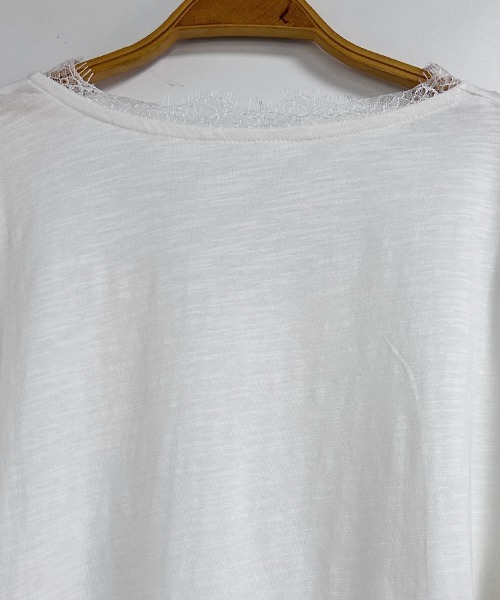 ONEP STAR(ワンピスター)の「レース切り替えVネック長袖カットソー(Tシャツ/カットソー・レディース・ホワイト/ブラック・MEDIUM/LARGE/X-LARGE)」の17枚目の写真