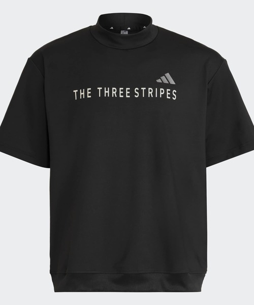 adidas(アディダス)の「モックネック 半袖シャツ【adidas Golf/アディダスゴルフ】(Tシャツ/カットソー・メンズ・ブラック・X-LARGE/3XL/LARGE/MEDIUM/SMALL/XX-LARGE)」の1枚目の写真