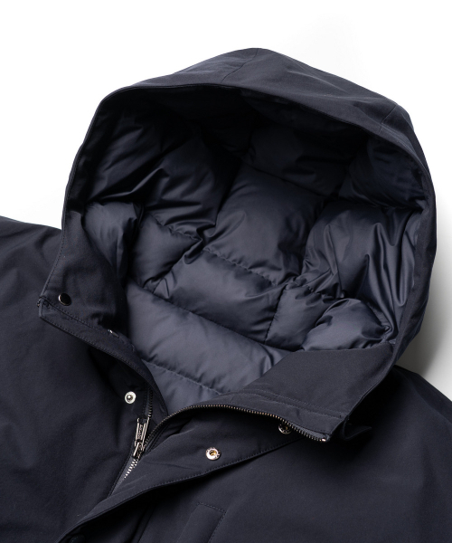 EDINBURGH CLUB（エディンバラクラブ）の「HOODED GOOSE DOWN JUMPER [NAVY]（ダウンジャケット/コート・メンズ・ネイビー・LARGE/MEDIUM/SMALL/X-LARGE）」の3枚目の写真