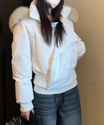 エコファーカラー ショート丈ジャケット