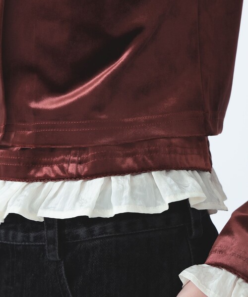 Ray BEAMS(レイビームス)の「ベロア タンクトップ セット カーディガン(アンサンブル・レディース・ブラック/ダークブラウン・ONE SIZE)」の13枚目の写真